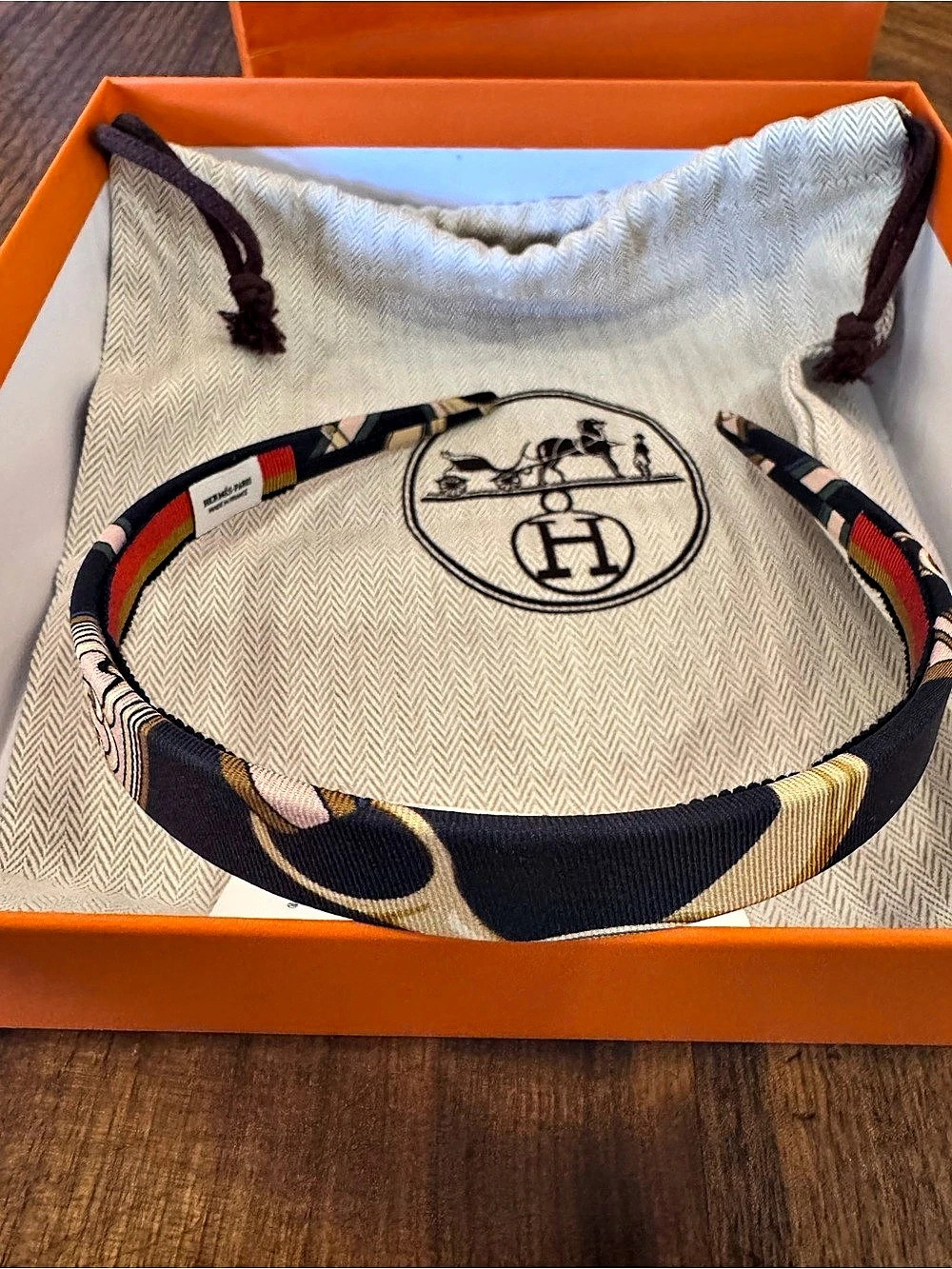 Hermès Silk Headband Printed Headband Multicolor